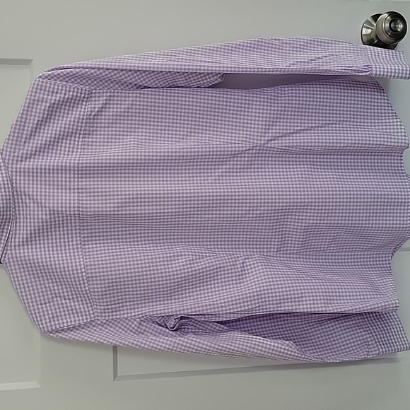 Brooks Brothers Lavender Gingham Checkered Dress Shirt SZ 8 - Picture 8 of 12